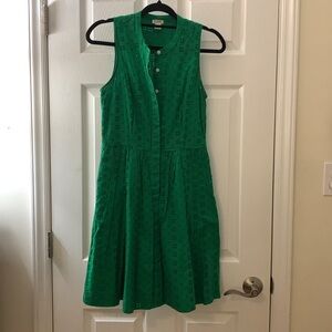 J.Crew Emerald Eyelet dress XS